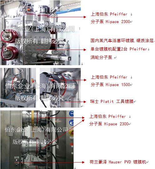 上海伯東Pfeiffer分子泵鍍膜應用