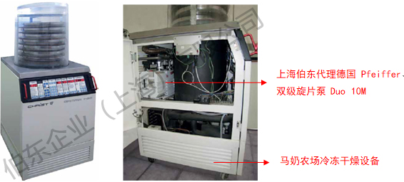 上海伯東 Pfeiffer 雙級旋片泵用于奶制品冷凍干燥