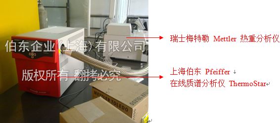 伯東Pfeiffer 質(zhì)譜分析儀與熱重聯(lián)用